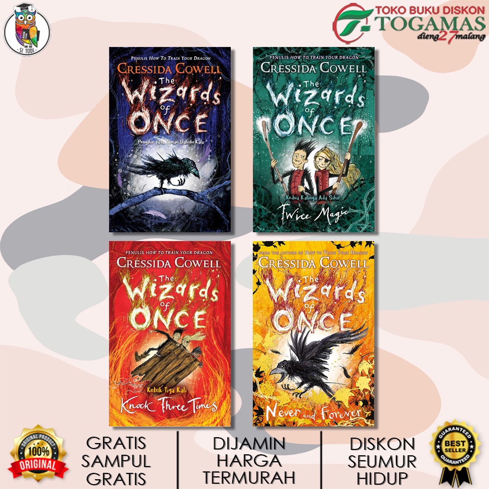 PAKET THE WIZARDS OF ONCE KARYA CRESSIDA COWELL