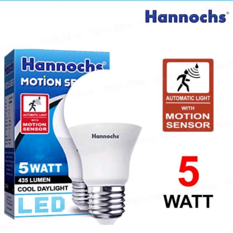 BOLA LAMPU LED SENSOR GERAK HANNOCHS BOHLAM MOTION SENSOR HANNOCHS