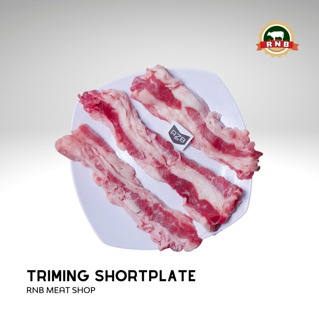 

DAGING TRIMING 500gr SHORTPLATE SLICE USA / SLICE TETELAN SHORTPLATE USA 500 Gram