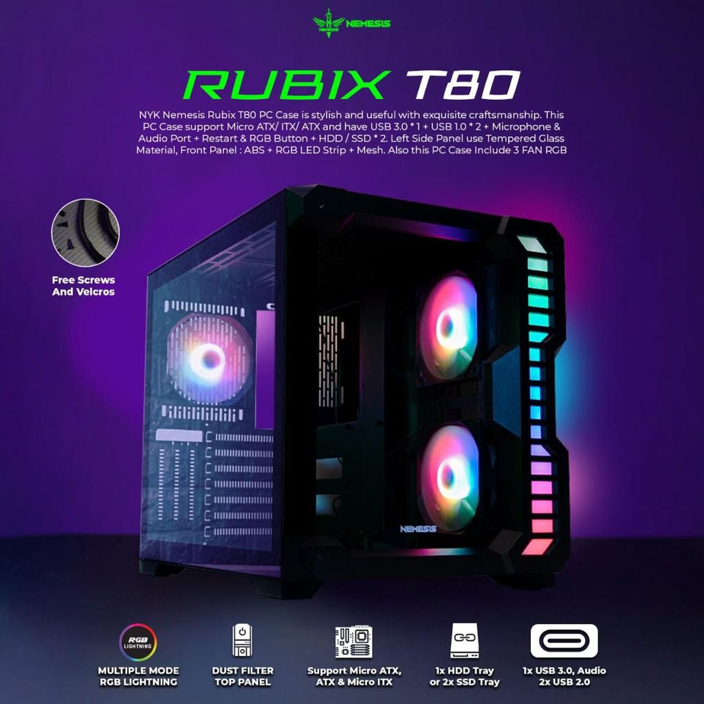 PC Case NYK Nemesis RUBIX T80