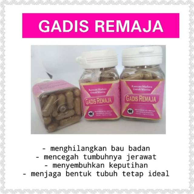 

GADIS REMAJA Jamu Madura Ramuan Asli Madura