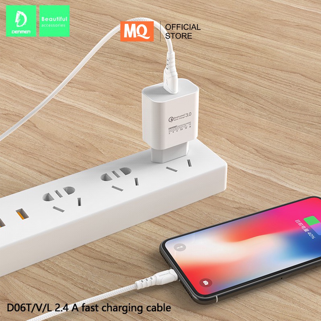 MQ Kabel Data Fast Charging Micro USB Type-C Iphone Lighting Cable