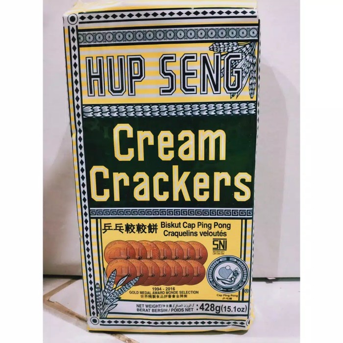 

54ekh Hup Seng / Cream Sugar Crackers / Biskuit Deluxe Vege / Hup Seng Keju - Gula Sugar 60J