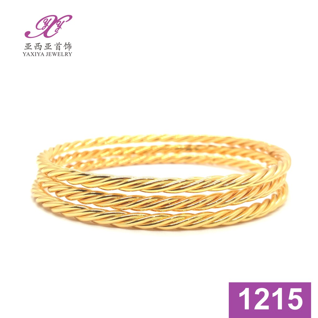 

Gelang Keroncong Motif Tambang Set 3 Perhiasan Imitasi Yaxiya Jewelry 1215