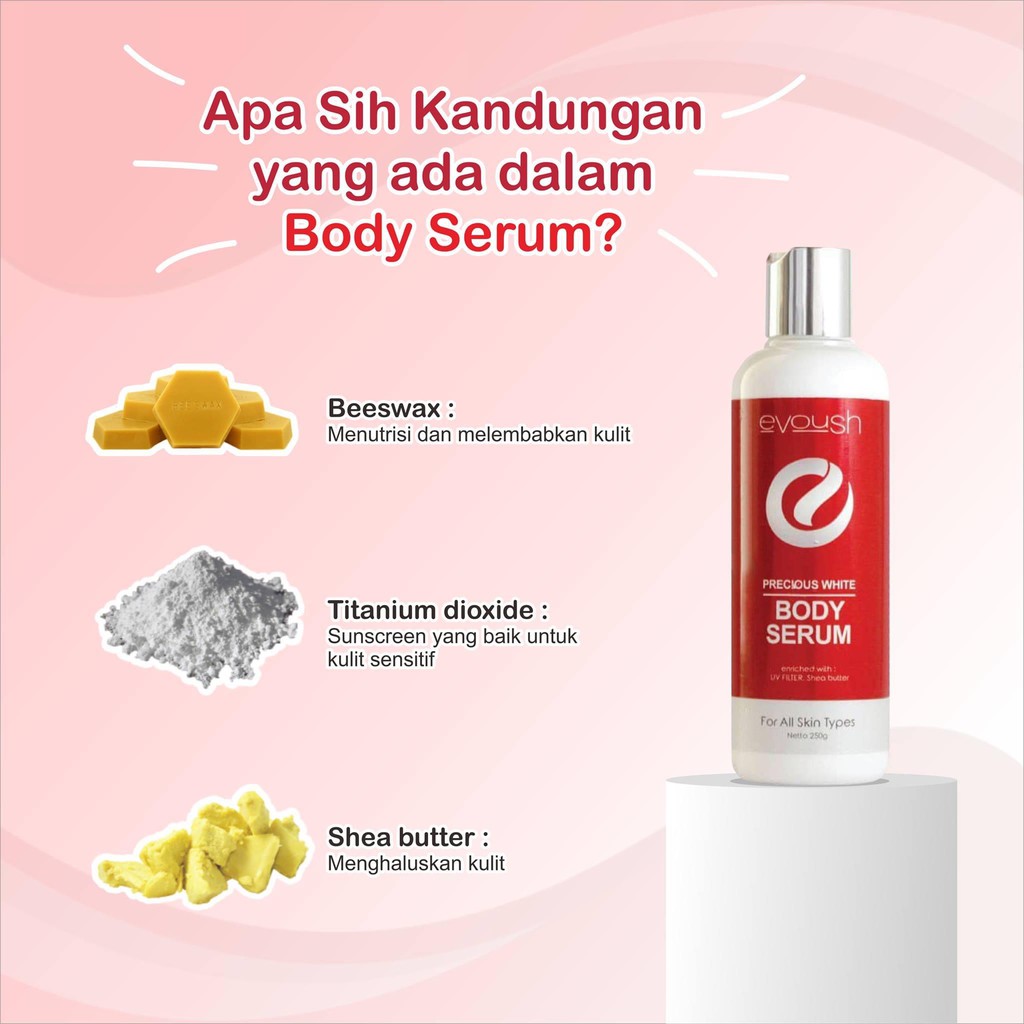 Body Serum Whitening / Body Butter / Body Serum Evoush / Sunscreen