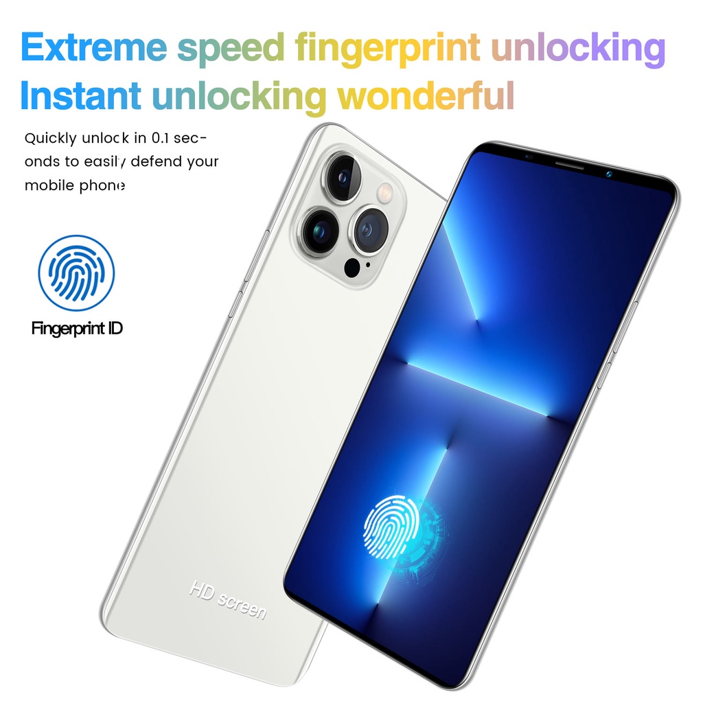 Original promo HP Murah Smartphone i13 Pro max Global Ponsel Pintar 6GB + 128 GB Versi Global 5.5 Inci Bluetooth Dual SIM Sidik Jari Membuka