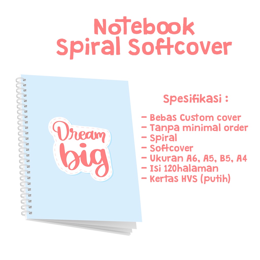 

Notebook Spiral Murah | Notebook Spiral Custom Murah | Notebook Spiral Softcover | Hadiah Wisuda | Hadiah Ulang Tahun