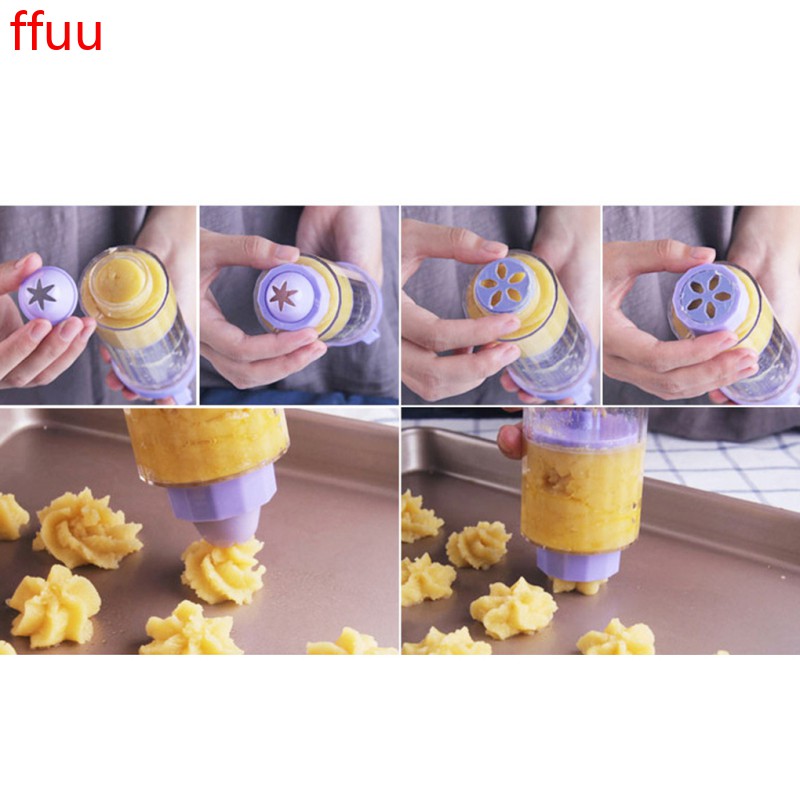 【Top】19pcs Set Alat Cetak Cetakan Bentuk Bunga Acak Untuk Membuat Krim Hiasan Kue / Cake Decoration Dan Biskuit cetakan kue kering-5