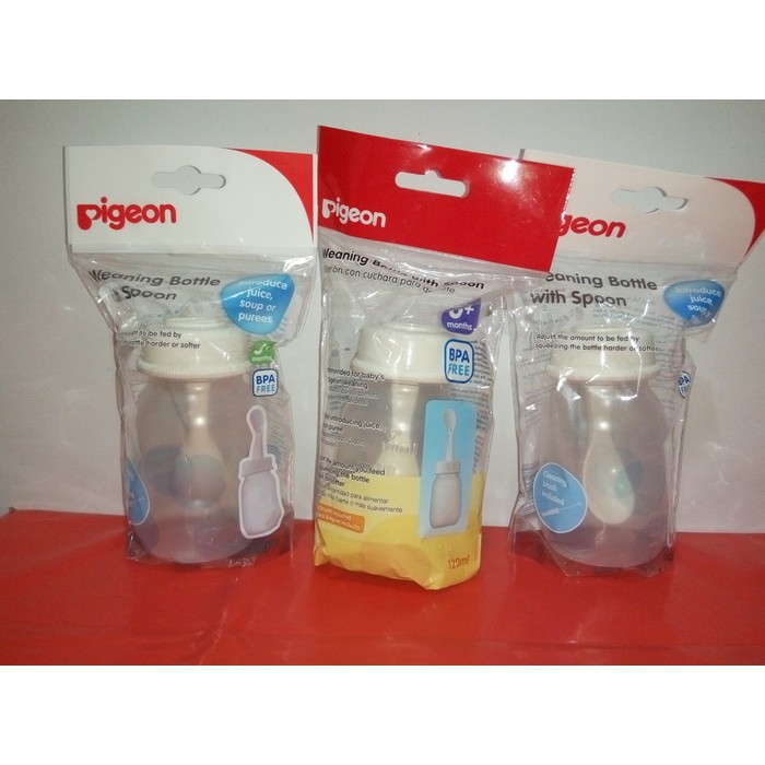 Pigeon Weaning Bottle with Spoon/ Botol Sendok Pigeon 120 ml