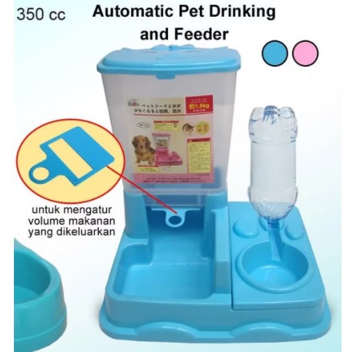 Tempat Makan Hewan Anjing Kucing Pet Food Dispenser Makan Otomatis Besar