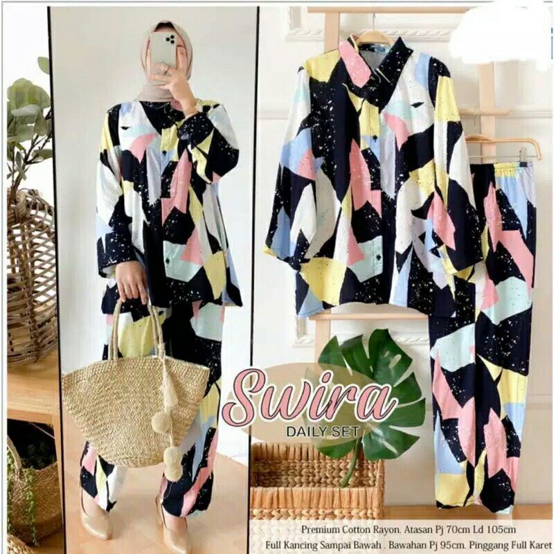 ONESET RAYON TIEDYE SETELAN WANITA