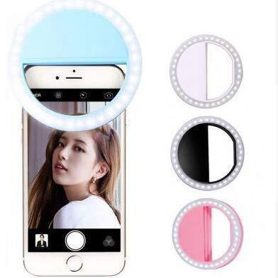 RING LIGHT SELFIE LED Lamp Lampu Ringlight flash charm eyes jepit live clip bulat camera hp kamera