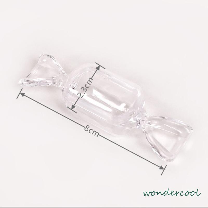 Permen Kreatif Kotak Penyimpanan Transparan Mini Portable Ring Earrings Jewelry Kotak Obat -Won