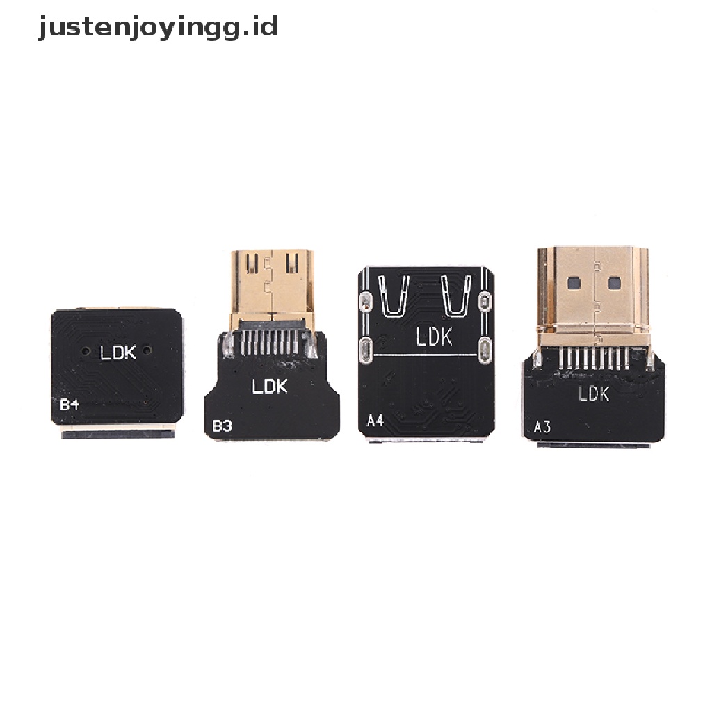 // justenjoyingg.id // FPV Micro Mini HDMI Angled Adapter Male Female Connector FPC Flat Cable ~