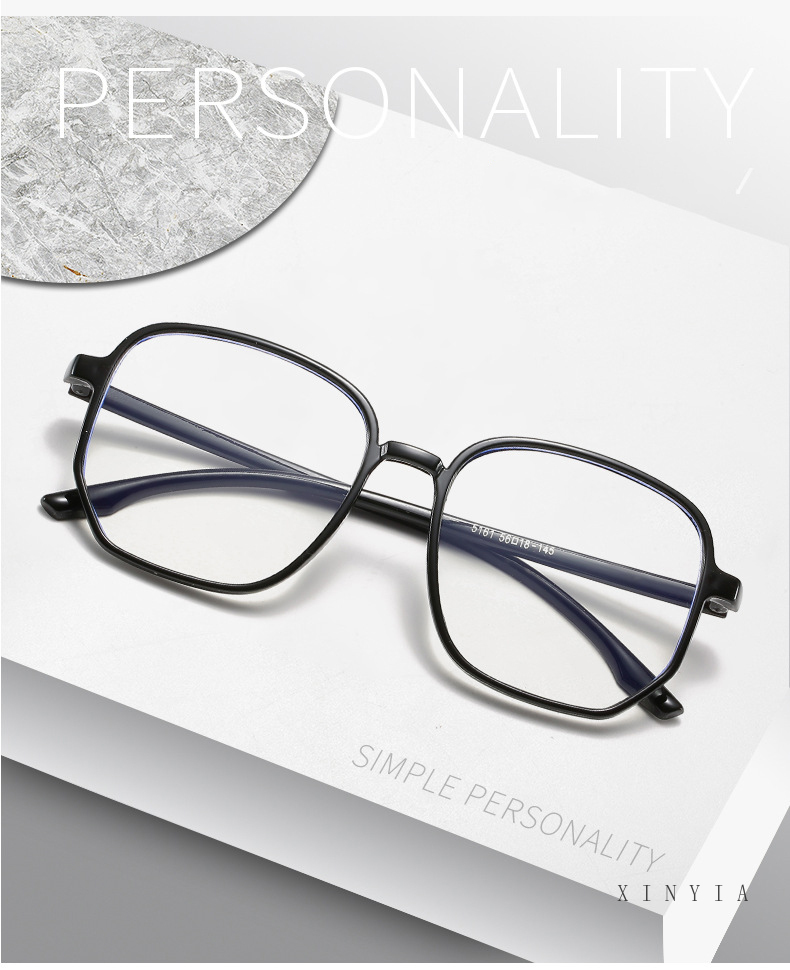 Anti Biru Kacamata Korean Design Square Besi Frame Eyeglasses Untuk Wanita/Pria