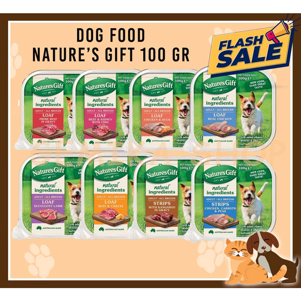 MAKANAN ANJING NATURE'S GIFT 100 GR-DOG FOOD [ ALL VARIAN]