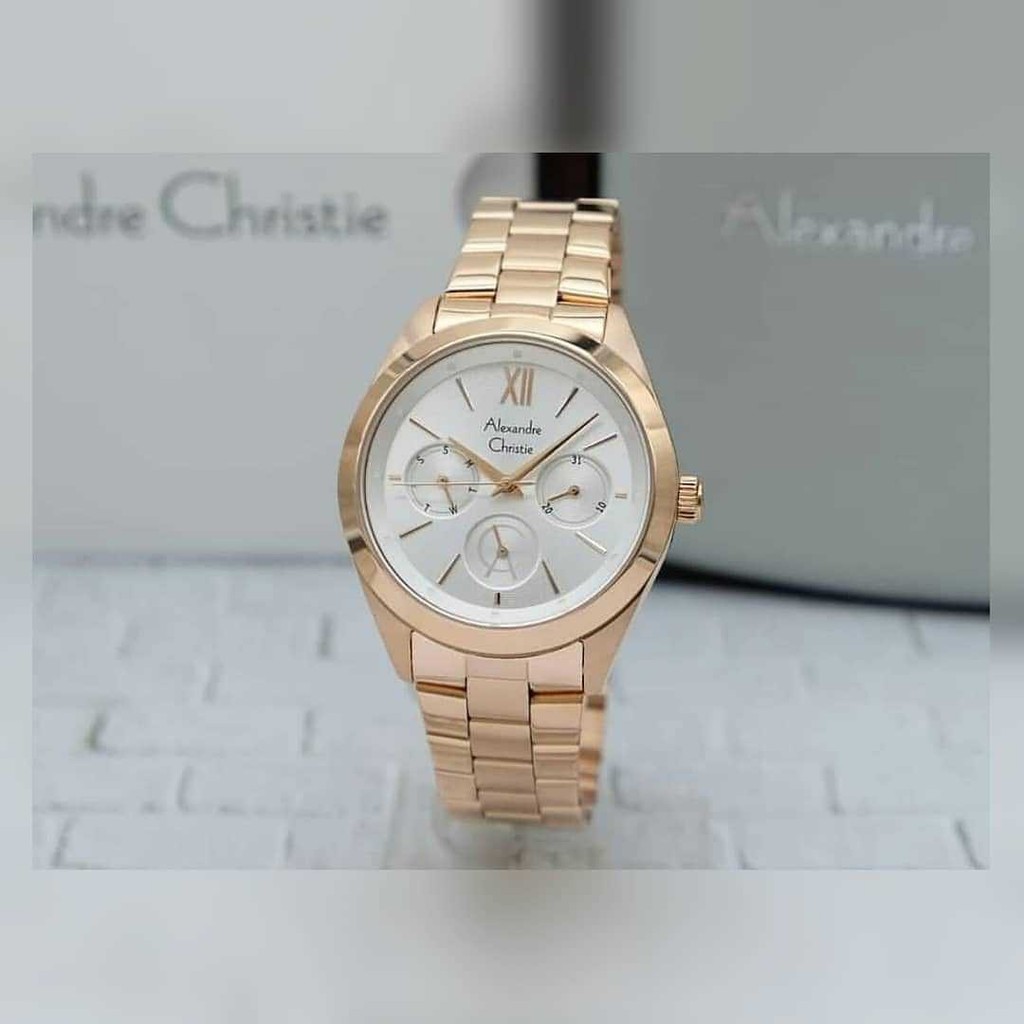 Alexandre Christie Wanita 2828 BF Rose Gold White