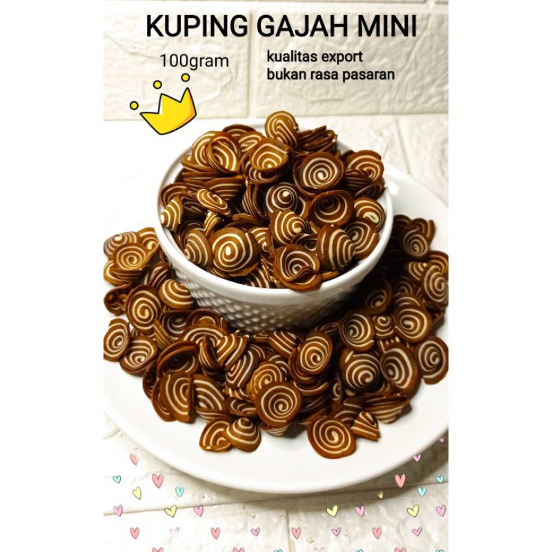 Kuping gajah mini Josh 100 gram coklat,mocca dan mix all varian kualitas export