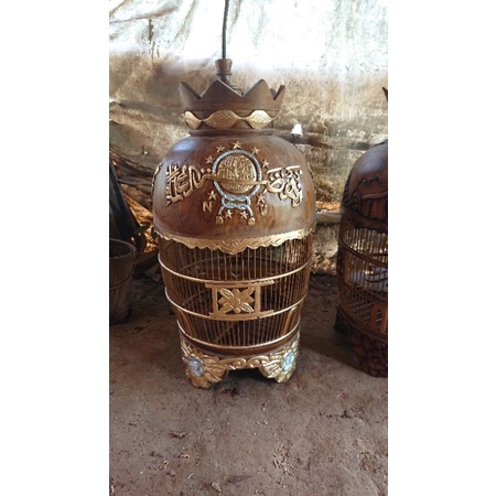 sangkar perkutut jati ukir NU