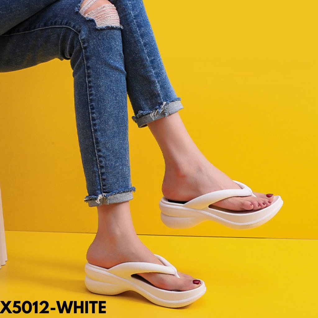 Gypsy - Sandal Slide Wedges Wanita Bahan SOFT Empuk Nyaman Tinggi Jelly Anti Slip Kualitas Import X5012