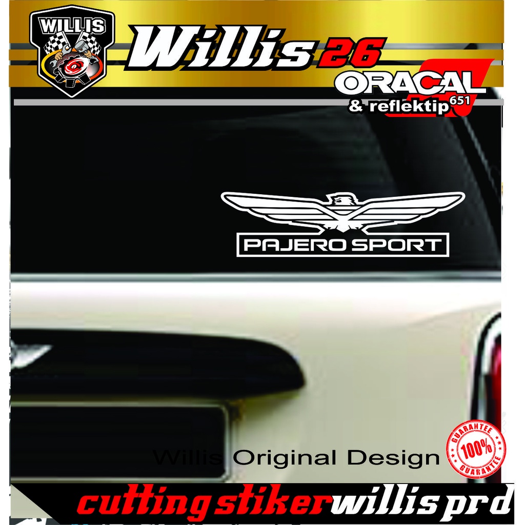 Sticker Stiker Kaca Belakang Mobil Pajero Sport stiker wing 30 cm