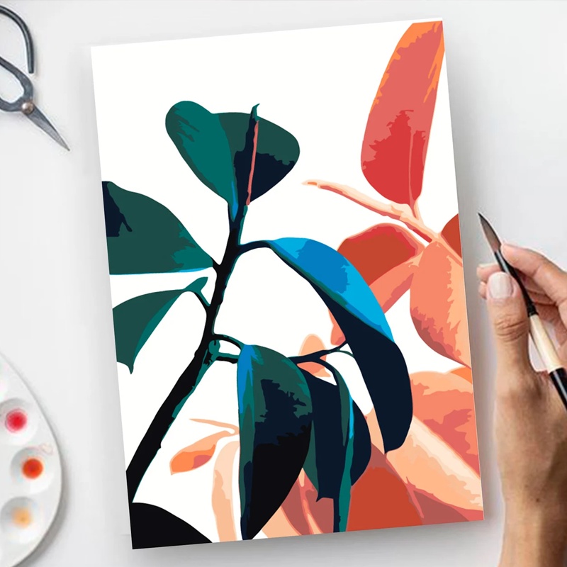 

Paint By Number Size A4 Leaf Series - 2 By Artmused