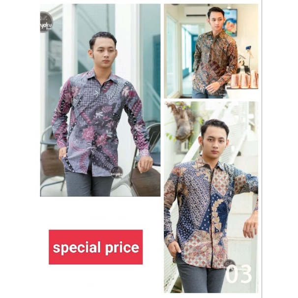 kemeja batik pria elegan||atasan baju pria dewasa||kemeja pria slimfit