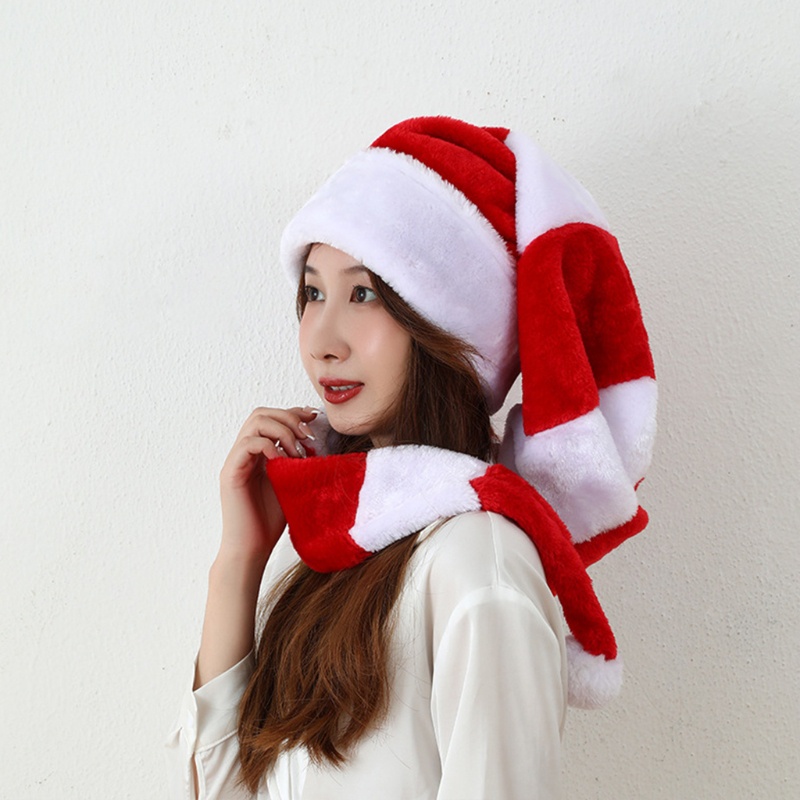 Topi Santa Motif Garis Panjang 130cm Untuk Liburan Anniversary