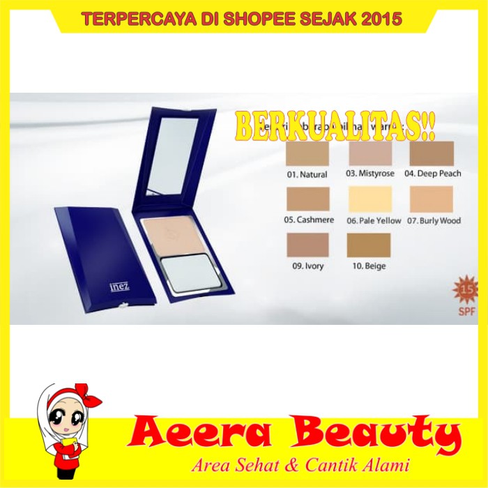 GRATIS ONGKIR!! Inez Precious Powder Cake PPC Lengkap Pakai Tempat Kaca AK0588