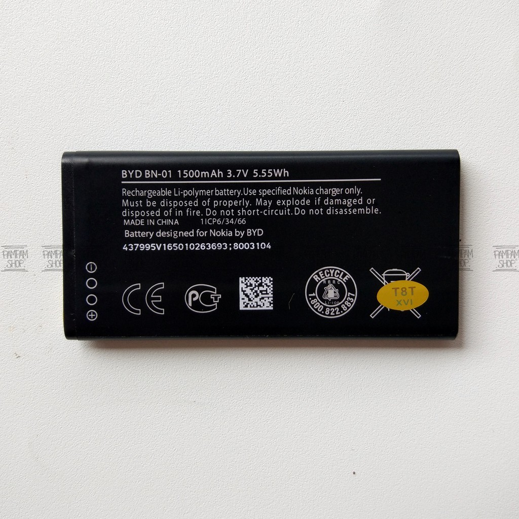 Baterai Nokia BN-01 BN01 BN 01 Lumia X Battery Batre Batrai HP Lumnia HP Handphone Ori Original