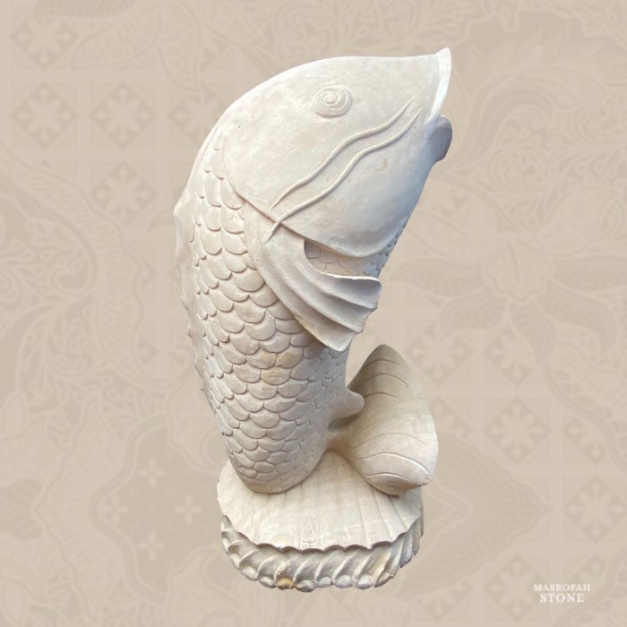 Patung Air Mancur Ikan Besar Tinggi 110 cm - Patung Air Mancur Paras