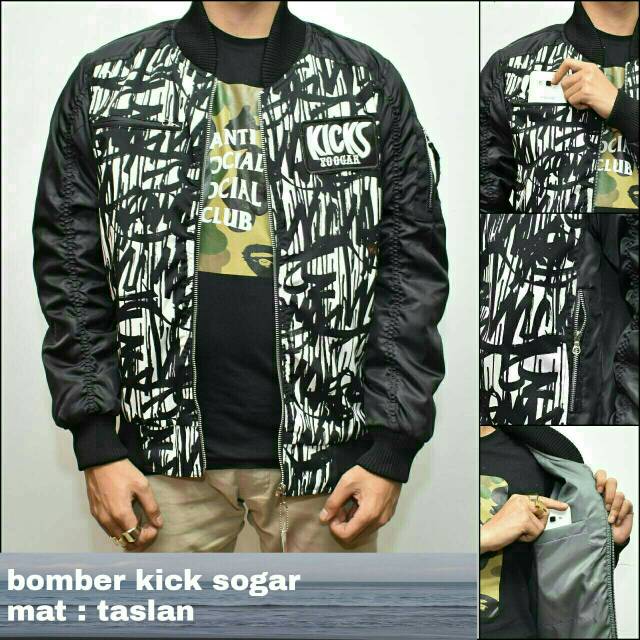 Jaket bomber taslan kicksoogar