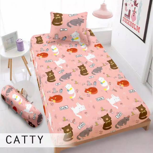 Monalisa - Sprei single 120 motif kucing CATTY