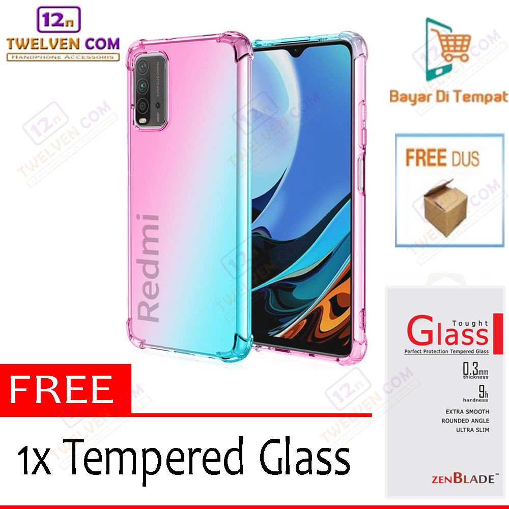 [FLASH SALE] Case Anti Crack Anti Shock Softcase Xiaomi Poco M3 - Free Tempered Glass