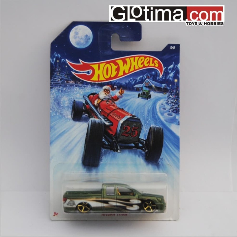 Promo Hotwheels Nissan Titan 25 Green Holiday Diecast Hot Wheels