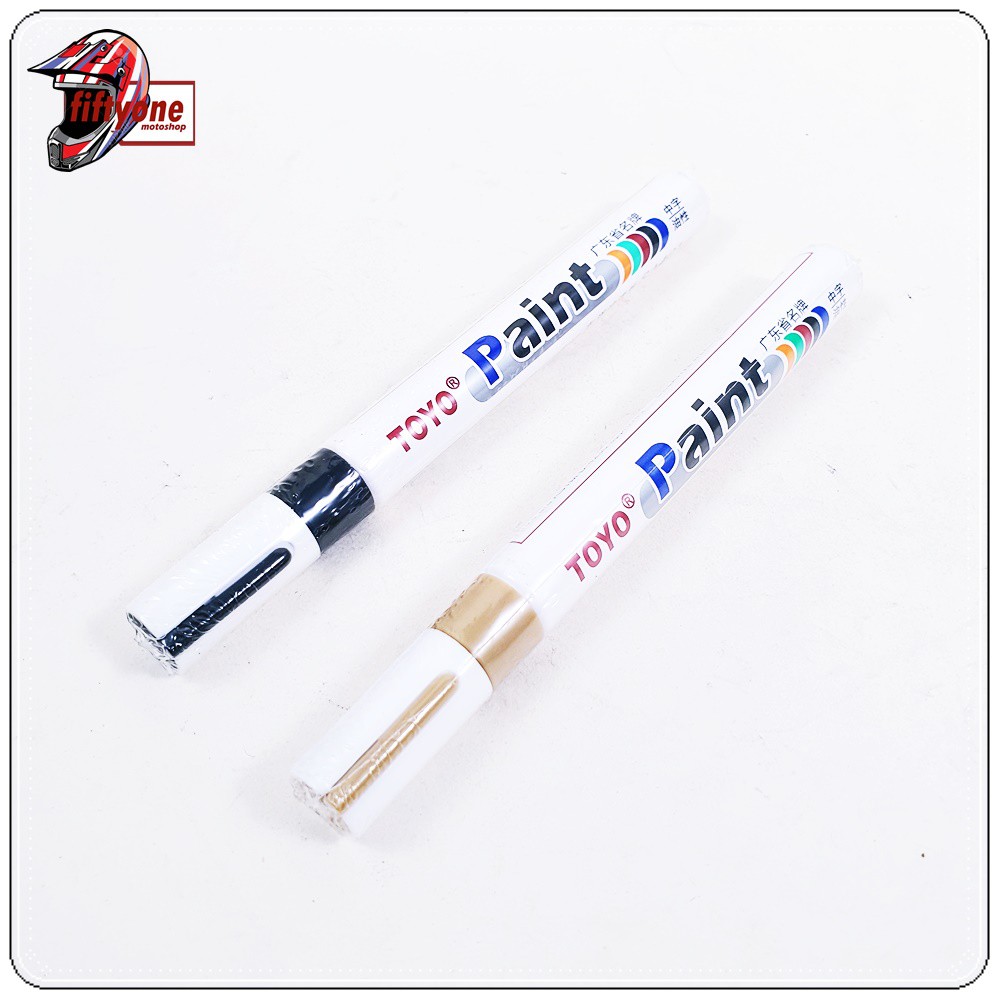 

Spidol Ban Tire Marker Merk Toyo Warna Gold Dan Hitam