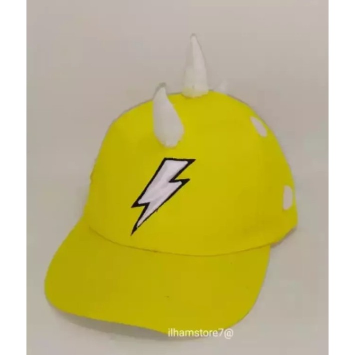 Topi Boboiboy Halilintar / Topi BoboiBoy Anak Laki Laki / Topi Anak BoboiBoy Bordir