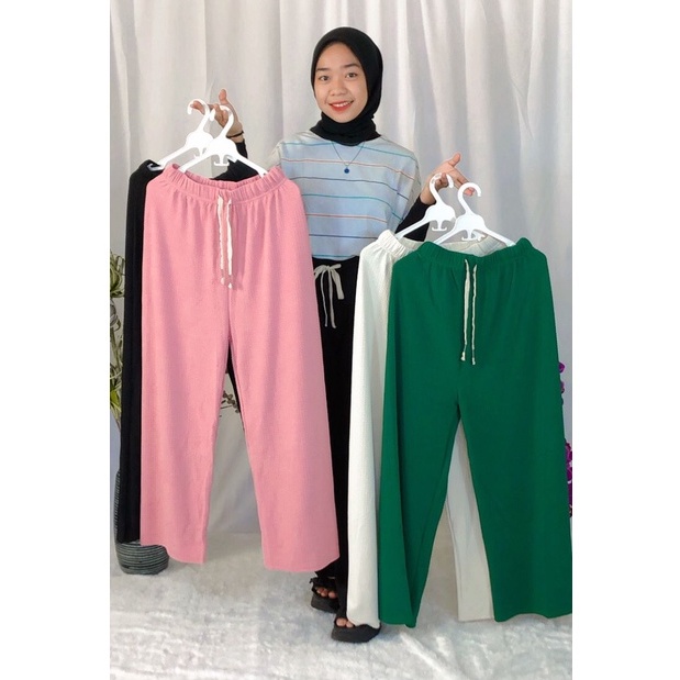 Korean LongPants ||  Celana Kulot Tali Dreaming Highwaist