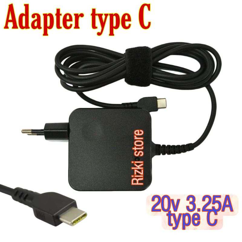 Charger Laptop Lenovo Type - C T470 T480 T480S T580 E485 E580 E585 X270 X280