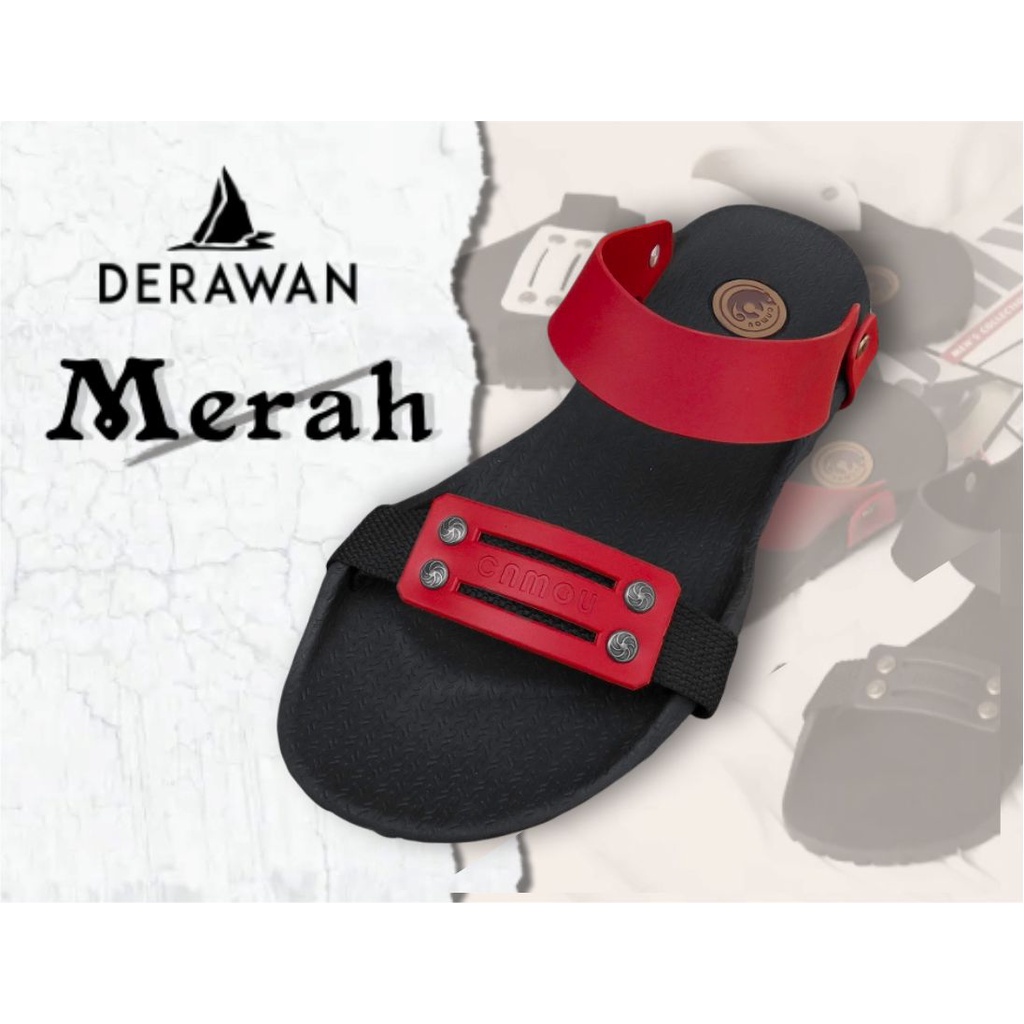 CAMOU - Sandal Pria - Sandal Camou Pria - DERAWAN Merah