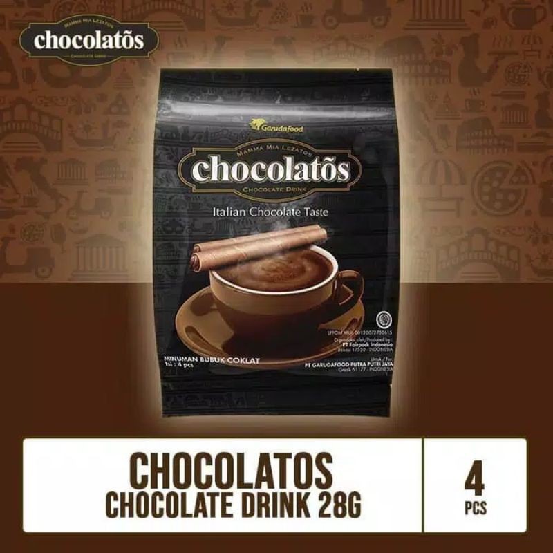 

Chocolatos choco drink pack 4's