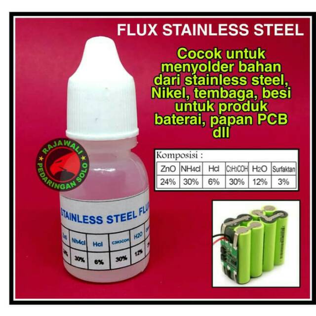FLUX SOLDER STAINLESS STEEL NIKEL BESI