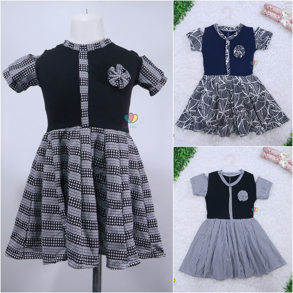 Dress Sabrina Rempel Uk 4-5 Tahun / Dres Anak Perempuan Murah Lucu Adem Girl Grosir Baju Import