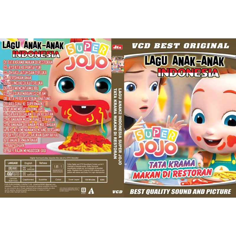 VCD LAGU ANAK Anak Indonesia SUPER JOJO