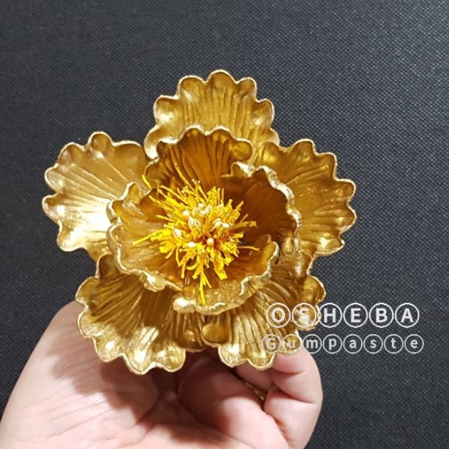 

osheba gumpaste bunga Peony 8 warna emas metalic / GOLD