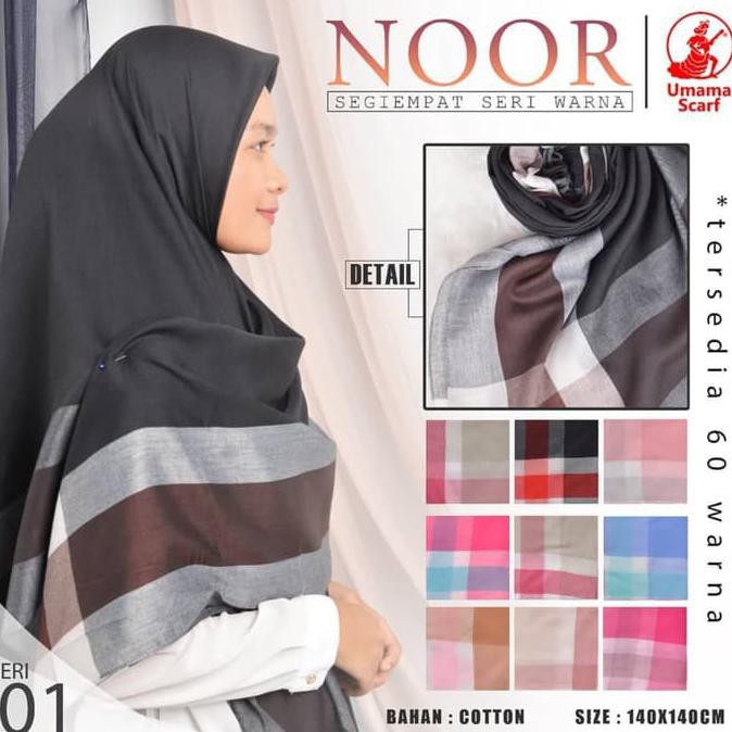 Hijab Jilbab Kerudung Segiempat Umama Noor syar'i (Jumbo) uk 140x140