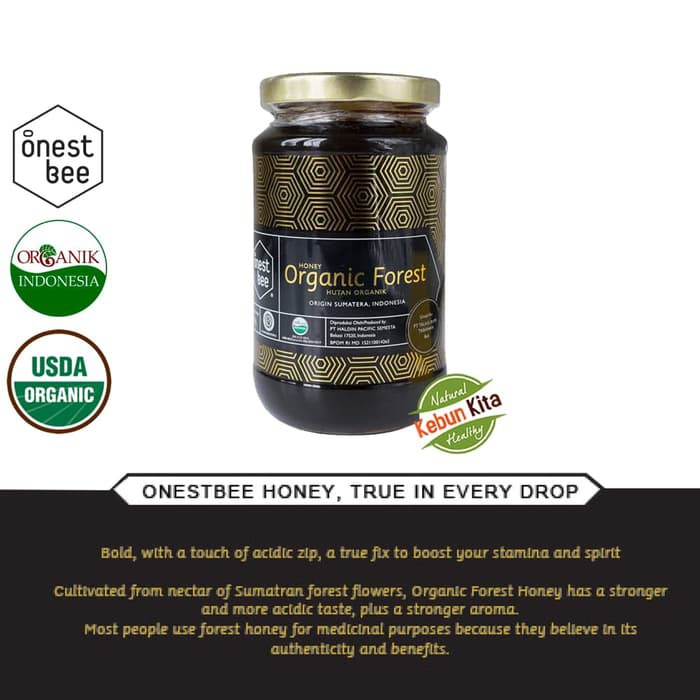 

Onestbee Organic Forest Honey 475gr (Madu Hutan Organik) - MMD1979