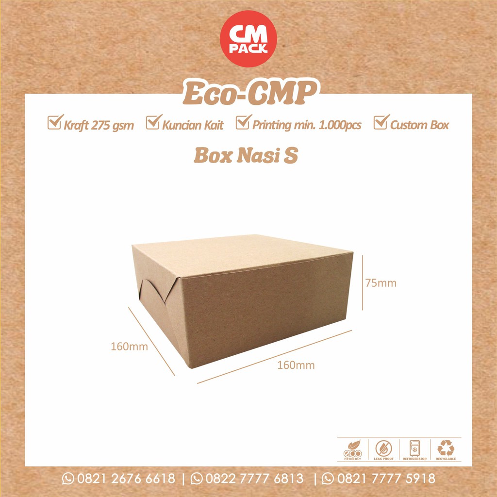 

CMP ECO KRAFT BOX NASI S ( 1 PACK ISI 50PCS )