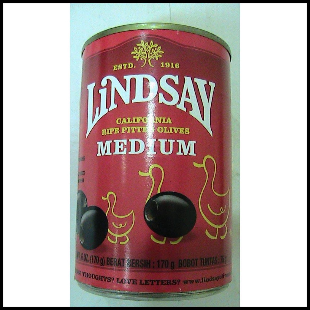 

Lindsay Black Olive 170Gr / Lindsay Olive Pitted Medium 170Gr