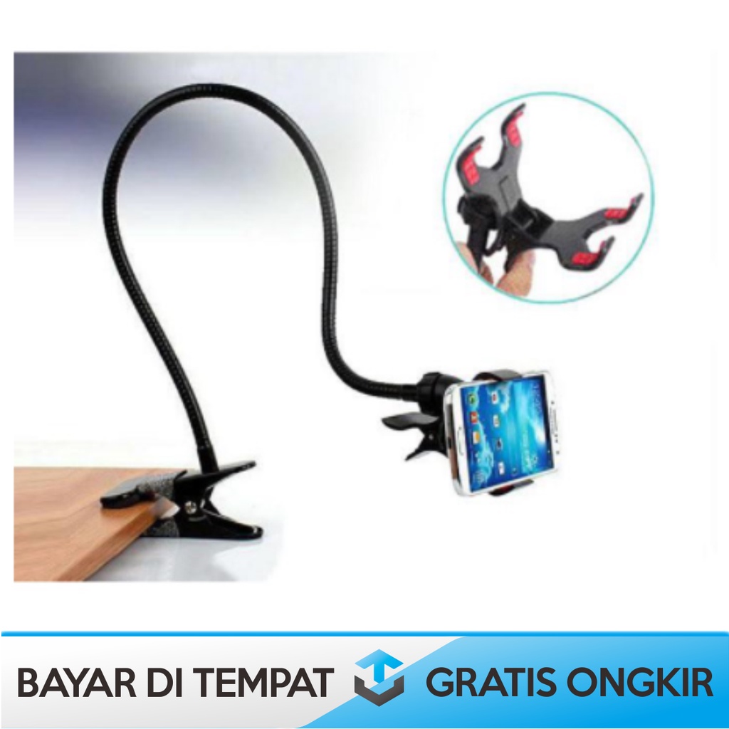 HOLDER LAZY POD HANDPHONE SMARTPHONE JEPIT UNIVERSAL FLEKSIBEL MURAH